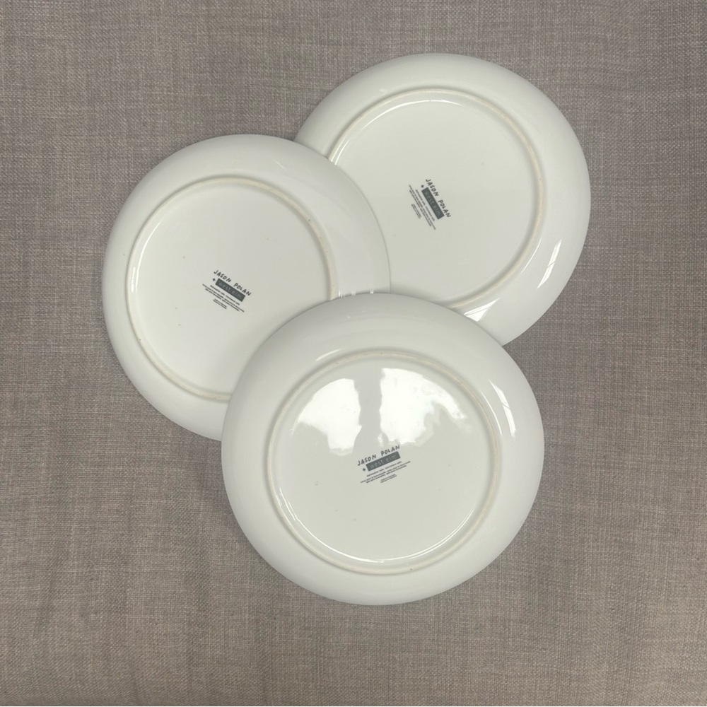 WEST ELM 3-pcs Green and White Botanical Dinnerware Set #0725257 - Picture 6 of 10